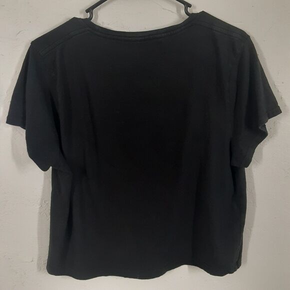 Guns N Roses Crop Top Black Womens T-Shirt Tee Shirt Graphic Size Large Cropped - Picture 4 of 6